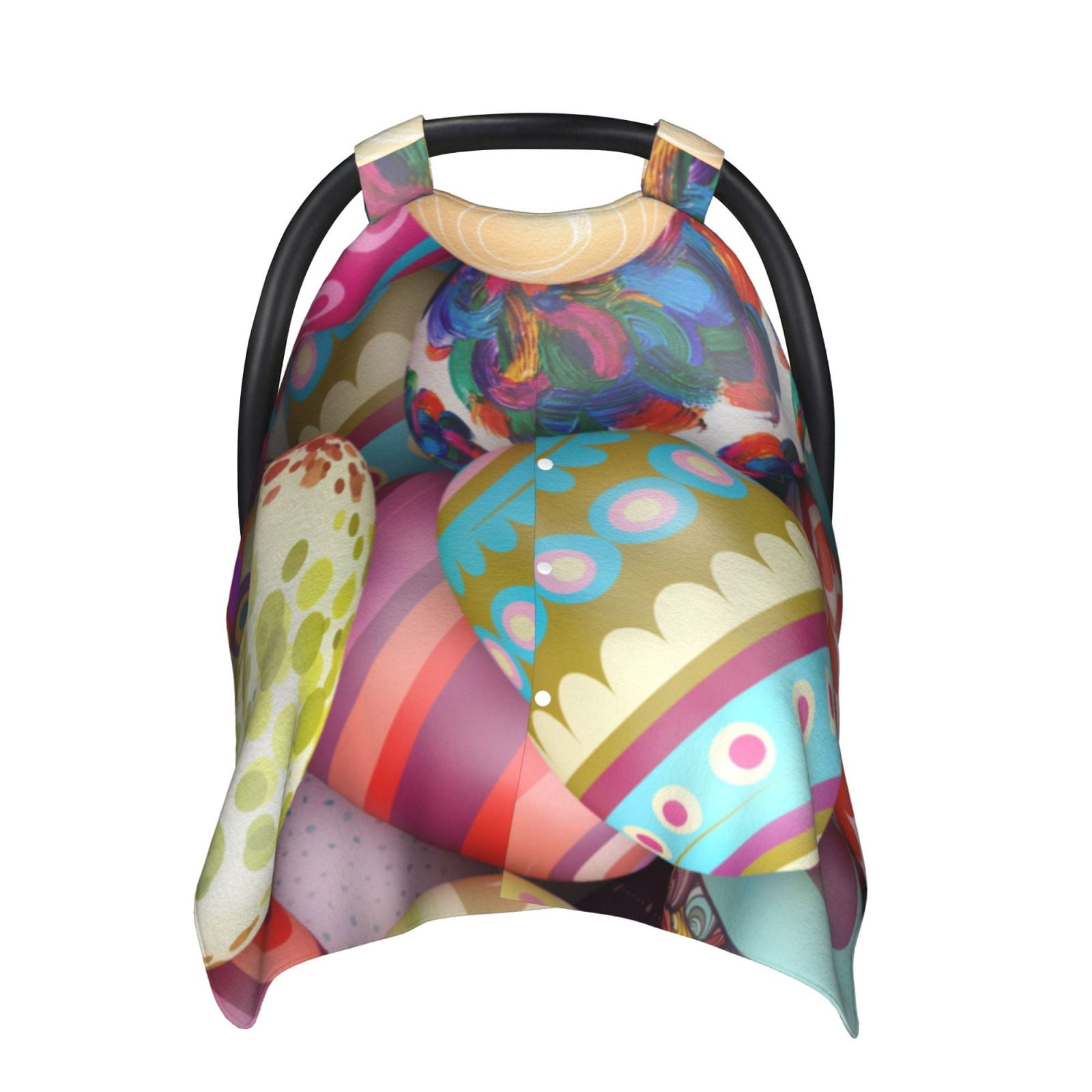 Naloa Easter Eggs Baby Car Seat Cover, Breathable Baby Carrier Cover, Multiuse Baby Carrier Cover & Nursing Breastfeeding Cover