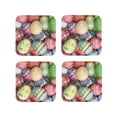 thumbnail image 1 of Naloa Easter Eggs Coasters for Set of 4 - PU Leather Coasters, Coasters for Table Cup Tea Coffee Beer, Decorative for Kitchen Homedecor (Round), 1 of 6