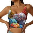 thumbnail image 1 of Naloa Easter Eggs Sports Bras for Women, High Support Bra with Removable Pads, Comfortable - X-Large, 1 of 9