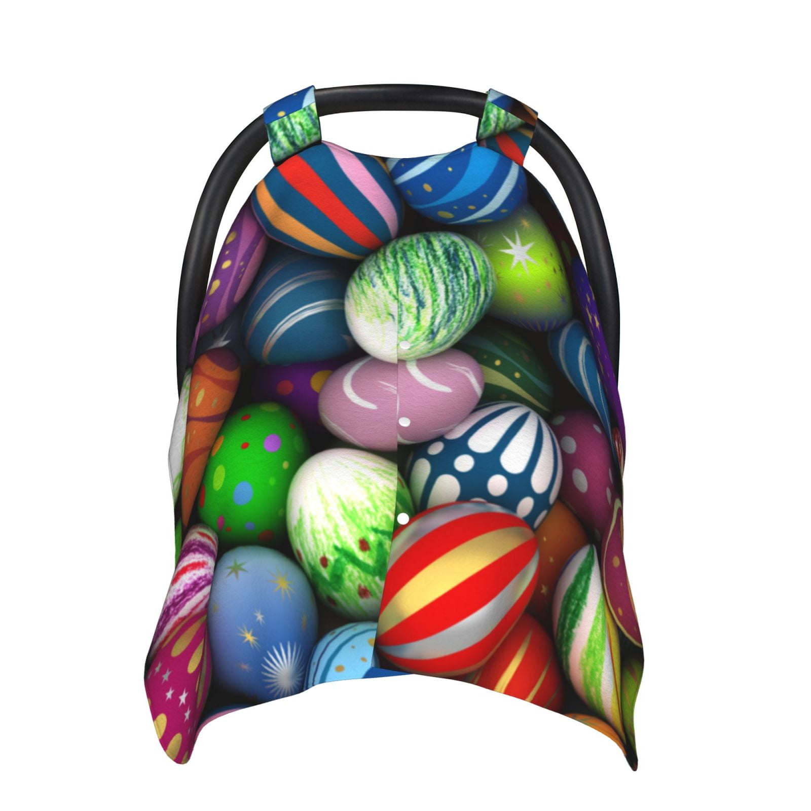 Naloa Easter Eggs2 Baby Car Seat Cover, Breathable Baby Carrier Cover, Multiuse Baby Carrier Cover & Nursing Breastfeeding Cover