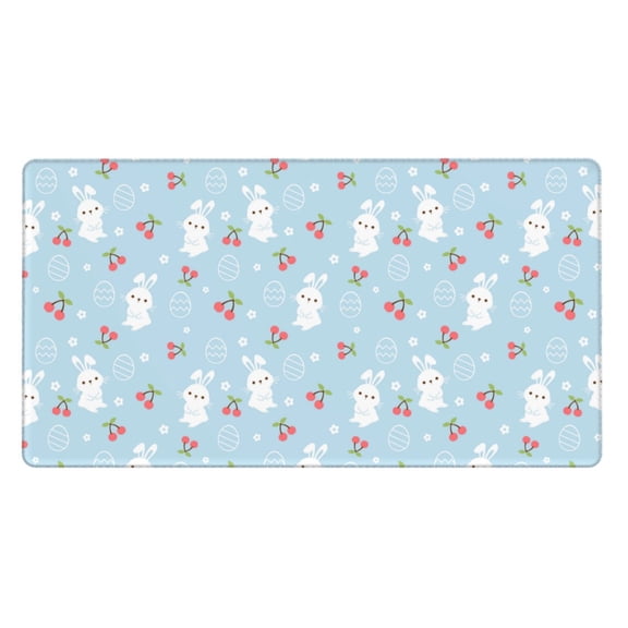 Naloa Easter Rabbit Gaming Mouse Pad Large Mouse Mat Long Extended Desk Pad Non-Slip Rubber Mice Pads Stitched Edges Thin Pad (16x29.5 Inch)