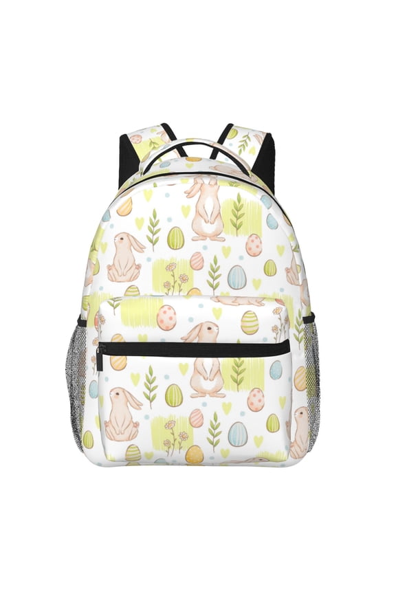 Easter Rabbit Print Solid Color Tie Formal Necktie for MenSuitable for business, daily life, work