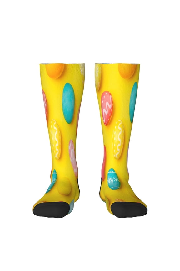 Easter eggs (2) Knee Socks, High Socks Long Stretchy Sock Women Knee High Stocking, Long Socks for Women