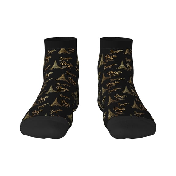Naloa Eiffel Tower Ankle Socks for Women Non Slip Socks No Show Socks Classic Low Cut Casual Socks Casual Socks