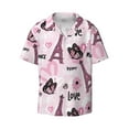 thumbnail image 1 of Naloa Eiffel Tower and Butterflies Men's Loose Fit Cuban Collar Short-Sleeve Shirt with Button-down and Chest Pocket for Everyday Wear Outings - 3X-Large, 1 of 7
