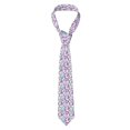 thumbnail image 1 of Naloa Eiffel Tower and Hearts Print Solid Color Tie Formal Necktie for Men，Suitable for business, daily life, work, 1 of 5