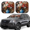 thumbnail image 1 of Naloa Elegant Floral Vase Painting Print 2-Piece Windshield Sunshade,Foldable Car Front Window Sun Shades,for Most Sedans SUV Truck-Medium, 1 of 6