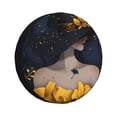 thumbnail image 1 of Naloa Elegant Lady With Hat PVC Leather Spare Tire Wheel Cover Spare Tire Cover, for Car Truck SUV Camper Trailer Universal Fit(14-17in)-15 inch, 1 of 6