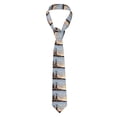thumbnail image 1 of Naloa Elephant Giraffe Print Solid Color Tie Formal Necktie for Men，Suitable for business, daily life, work, 1 of 5