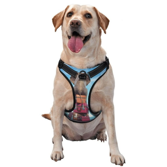 Naloa Elephant Sits Pet Harness Vest with Traction Rope, Adjustable No-Choke Dog Vest for Outdoor, Walking - Small