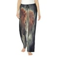 thumbnail image 1 of Naloa Elephant in Smoke Print Women’s Ultra-Soft Comfy Pajama Lounge Pants with Pockets & Drawstring, 1 of 8