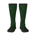 thumbnail image 1 of Naloa Emerald Green Sparkling Thigh High Socks Extra Long Stretchy Sock Women Over Knee High Opaque Stocking Daily Wear, 1 of 6