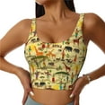 thumbnail image 1 of Naloa Ethnic African Sports Bras for Women, High Support Bra with Removable Pads, Comfortable - Medium, 1 of 9