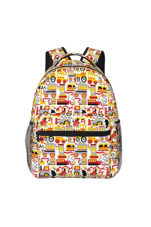 Excavator (2) Print Solid Color Tie Formal Necktie for MenSuitable for business, daily life, work