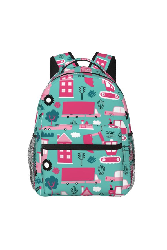 Excavator Print Solid Color Tie Formal Necktie for MenSuitable for business, daily life, work