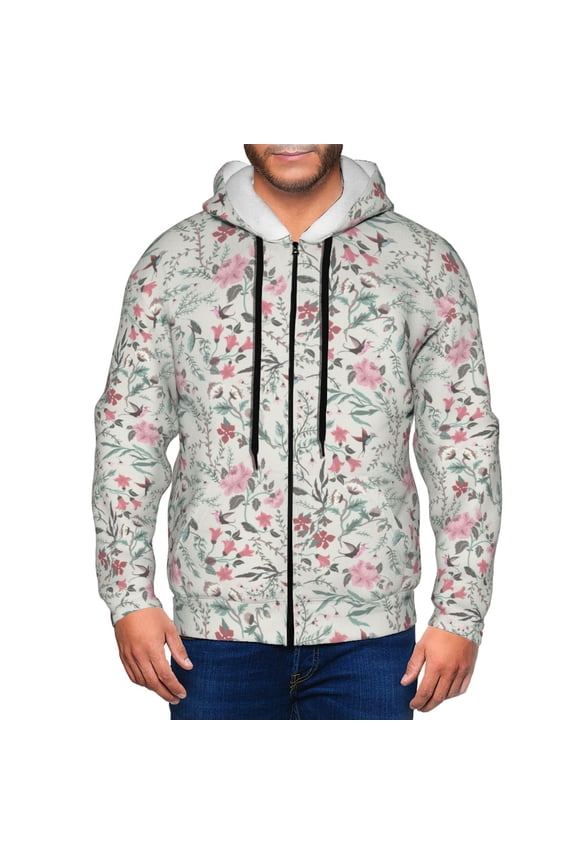 Fairy Floral Men’s Hoodies, Zip up Hoodie, Sweatshirts,Hoodies for Men Sizes S-3XL-Medium