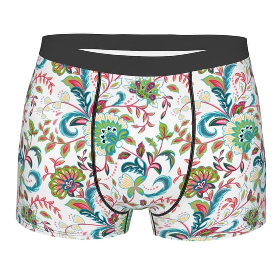 Naloa Fairy Flower Print Mens Underwear - Boxers for Men, Classic Briefs for Men