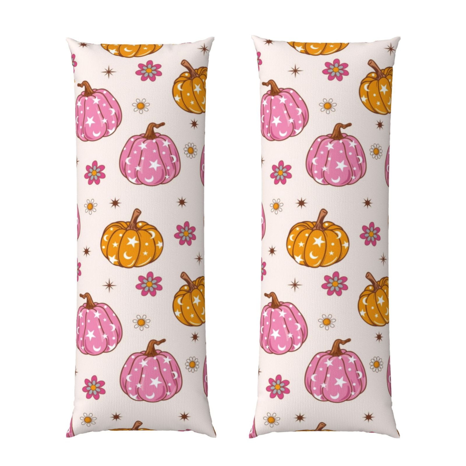 Naloa Fall 70s Groovy Hippie 1 Super Soft 20x60 Body Pillow Case,Long Side Hidden Zipper（PILLOWS ARE NOT INCLUDED）