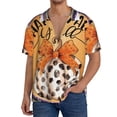 thumbnail image 1 of Naloa Fall Farmhouse Pumpkins1 Men's Loose Fit Cuban Collar Short-Sleeve Shirt, Hawaiian Shirts, Mens Shirts Casual for Everyday Wear Outings-Small, 1 of 5