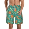 thumbnail image 1 of Naloa Fall Forest Squirrel Men's Beach Shorts, Surfing shorts, Swim trunks, Quick Dry Swim Trunks for Surfing Beach Fun - Large, 1 of 9