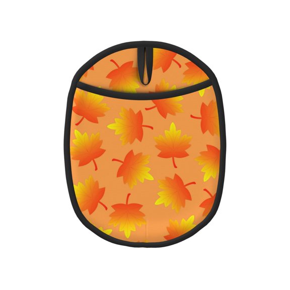 Naloa Fall Maple Leaves Silicone Pot Holders, Oven Mitts Heat Resistant Hot Pads, Non Slip Pot Holder for Kitchen Baking and Cooking 9.4 x 7.5 Inches