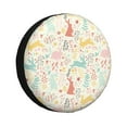 thumbnail image 1 of Naloa Fall Rabbit PVC Leather Spare Tire Wheel Cover for Car Truck SUV Camper Trailer Universal Fit many size15 inch, 1 of 6