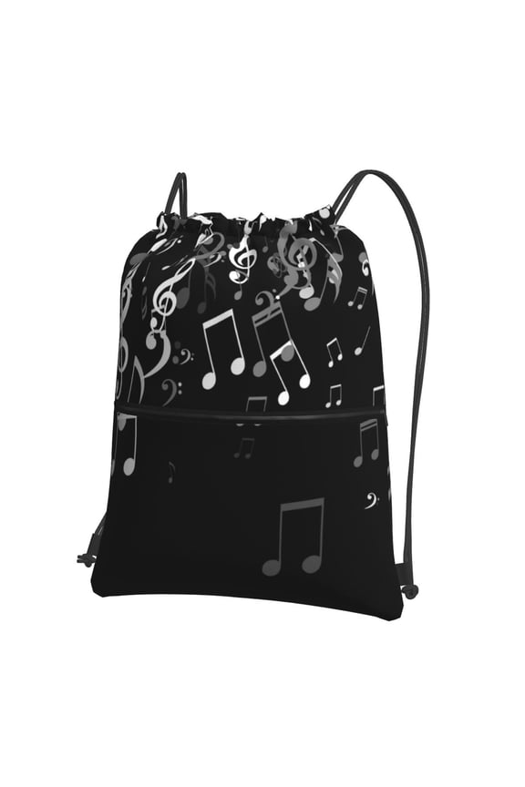 Falling Musical Drawstring Backpack String Bag Cinch Water Resistant for Gym Shopping Sport Yoga