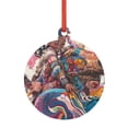 thumbnail image 1 of Naloa Fantasy Colorful Beast Acrylic Santa Tree Decorations Christmas Hanging Pendant for Christmas Winter New Year Party Hanging Decorations-Round Shape, 1 of 7