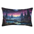 thumbnail image 1 of Naloa Fantasy Landscape Starry Night Pillow Covers, Throw Pillow Case Cushion Covers,Cushion for Bedroom,Couch,Home-14"x20", 1 of 6