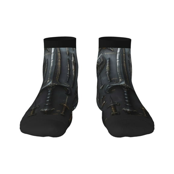 Naloa Fantasy Medieval Weaponry Ankle Socks for Women Non Slip Socks No Show Socks Classic Low Cut Casual Socks Casual Socks