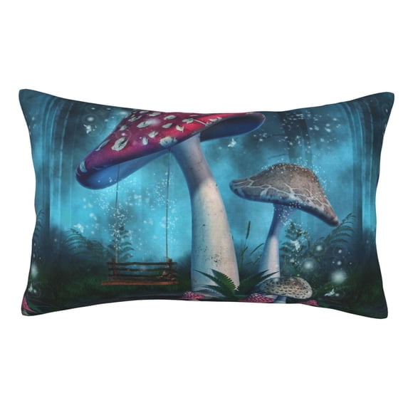 Naloa Fantasy Mushrooms Pillow Covers, Throw Pillow Case Cushion Covers,Cushion for Bedroom,Couch,Home-14"x20"
