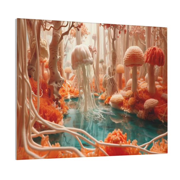 Naloa Fantasy Underwater Jellyfish Print Canvas Bathroom Wall Art,Bathroom Wall Art Decoration, Canvas Poster Prints,Decorative Paintings for Living Room, Bathroom, Kids Room