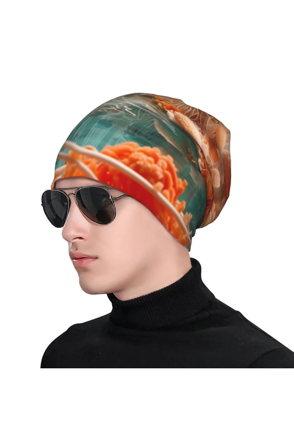 Fantasy Underwater Jellyfish Soft Beanie Hat, Knit Beanie Daily Beanie in Fine Knit for Women Men Winter Travel, Outdoor