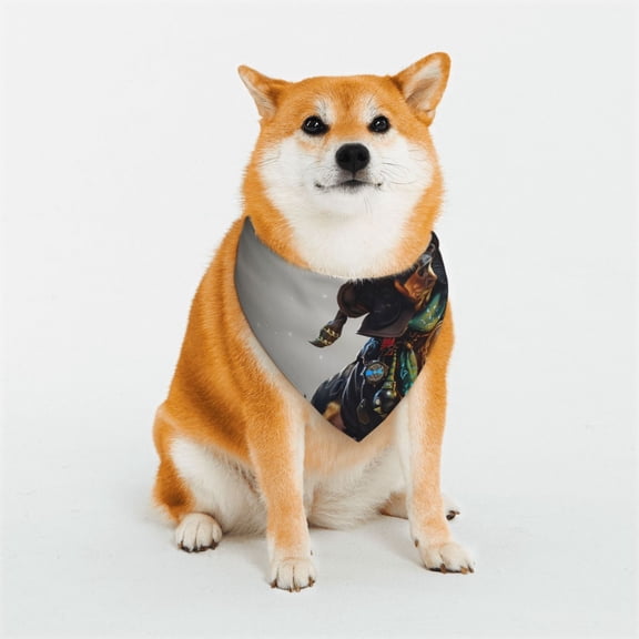 Naloa Fantasy Wizard Dog Art Dog Bandana Large and Small-Dog Scarf Bib Handkerchief Accessories for Dogs and Cats(S-L)-Medium