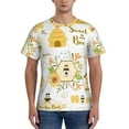 thumbnail image 1 of Naloa Farm Bee Cute Honey Men's T-Shirt Sport T-shirt Men's Basic Tee Casual Men's Shirt, Round Neck, Short Sleeves -, 1 of 5