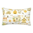 thumbnail image 1 of Naloa Farm Bee Cute Honey Pillowcase, Throw Pillowcase, Wrinkle-Free, Stain-Resistant with Hidden Zipper for Bedroom Sofa - 20"x30", 1 of 9