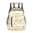 thumbnail image 1 of Naloa Farm Bee Cute Honey Print Lightweight DayBackpack Suitable for school, work, shopping, travel, etc., 1 of 5
