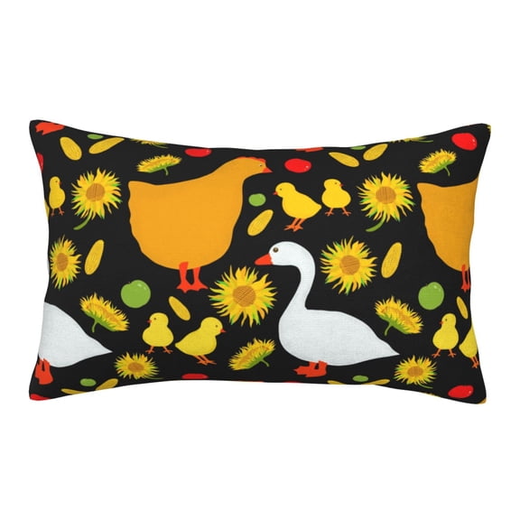 Naloa Farm Goose Pillowcase, Throw Pillowcase, Wrinkle-Free, Stain-Resistant with Hidden Zipper for Bedroom Sofa - 14"x20"