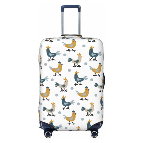 Naloa Farm Roosters Elastic Suitcase Protector, Travel Suitcase Protector Cover Fits 18-32in Suitcase - Medium