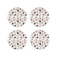 thumbnail image 1 of Naloa Fashion Leather Coasters for Drinks, Durable Drink Coasters 4 Set for Tabletop Protection, Luxurious Home Décor and Housewarming Gift ( {designName})Round Shape, 1 of 6