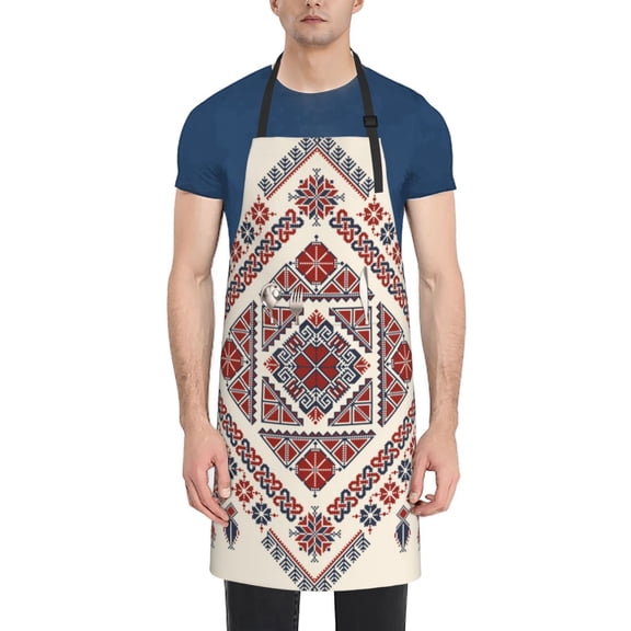 Naloa Fashion Tatreez2 Apron Kitchen Aprons with Pockets for Women Men Chef