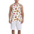 thumbnail image 1 of Naloa Fast Food Basketball Jersey Reversible Men's Mesh Athletic Sports Shirts Training Practice S-4XLMedium, 1 of 6