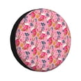 thumbnail image 1 of Naloa Festive Christmas Stocking Cheer PVC Leather Spare Tire Wheel Cover Spare Tire Cover, for Car Truck SUV Camper Trailer Universal Fit(14-17in)-15 inch, 1 of 6