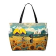 thumbnail image 1 of Naloa Field Style Bicycle Young Sunflower Large Capacity Beach Bag, Waterproof Sandproof Beach Swim Pool Bag Tote Bag for Women, 1 of 1