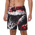 thumbnail image 1 of Naloa Fierce Red Viper Graphic Art Print Men Swim Trunks with Compression Liner ,Board Shorts,Men's Swim Shorts with Drawstring and Elastic Waistband-Medium, 1 of 6