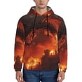 thumbnail image 1 of Naloa Fiery Dragons Castle Attack Men's Casual Hooded Collar Drawstring Hoodies Pullover Sweatshirts Casual Long Sleeve Shirts-3X-Large, 1 of 7