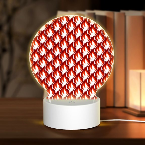 Naloa Fire Symbols Acrylic LED Night Light Custom LED Lights Personalized Nightlight Customized Gifts for Family Couples Friends