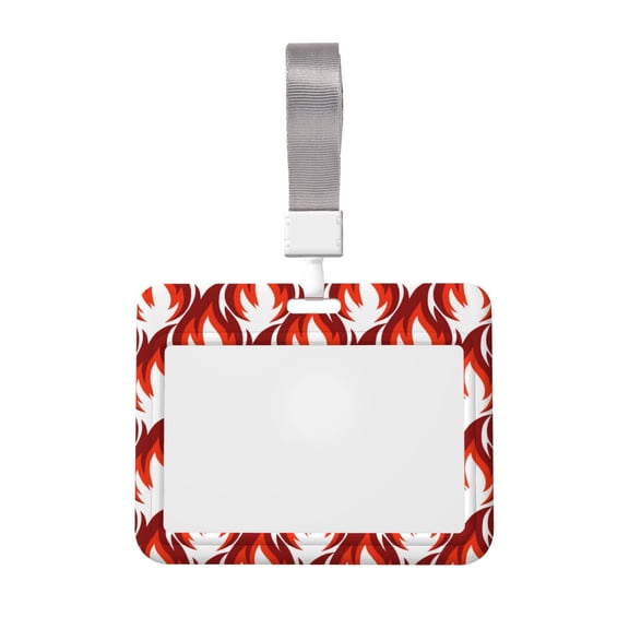 Naloa Fire Symbols Card Badge Holder Work Badge Sleeve for Office, School, Factory, ID Credit Cards, Driver Licenses and Passes