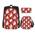 thumbnail image 1 of Naloa Fire Symbols Print Large Capacity Backpack Lunch Bag Pencil Case Combination 3 Piece Set for Student, 1 of 8