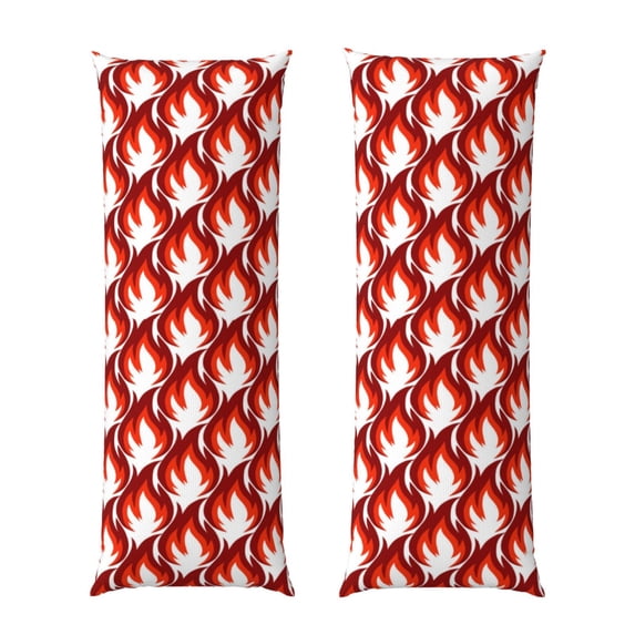 Naloa Fire Symbols Super Soft 20x60 Body Pillow Case,Long Side Hidden Zipper(PILLOWS ARE NOT INCLUDED)